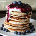 Protein Pancakes With Blueberry Sauce