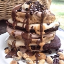 Reese'S Inspired Black and White Pancakes 