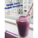 Simple Vanilla Berry Protein Smoothie